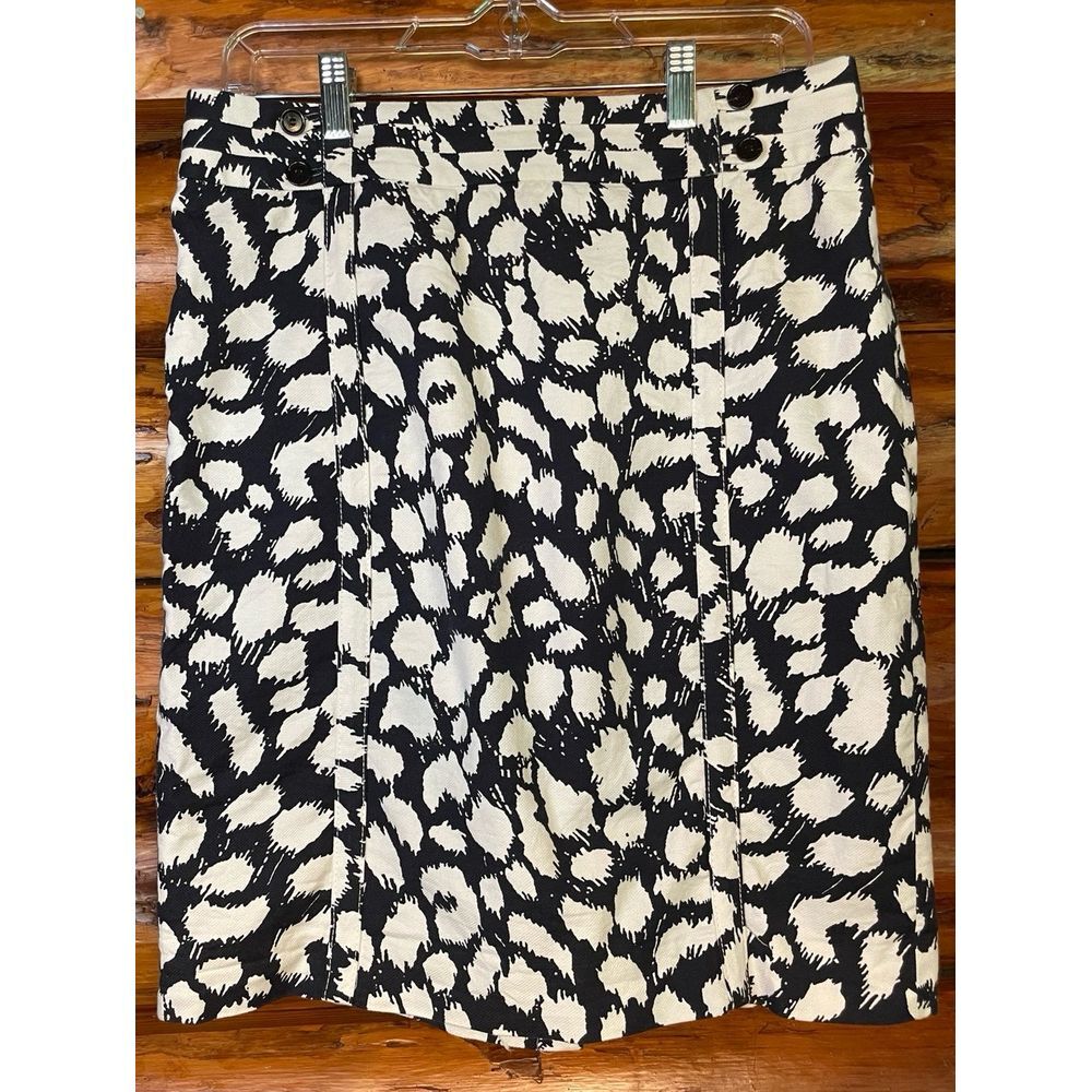 Loft Navy/White Pencil Skirt Size 6
